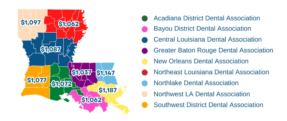 A map of Louisiana